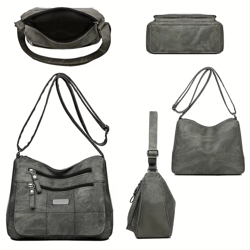 Sac à bandoulière Hobo élégant à motif quadrillé rétro