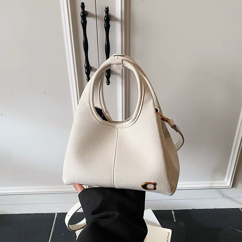 Sac à main marron café en similicuir suédé pour femme