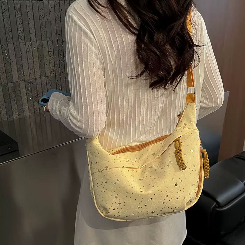 Sac à bandoulière tendance à imprimé étoiles pour femme