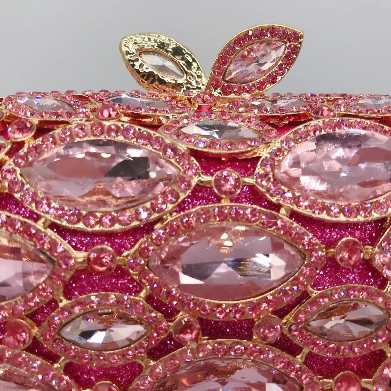 Sac de dîner en métal et diamant pour robe de Banquet