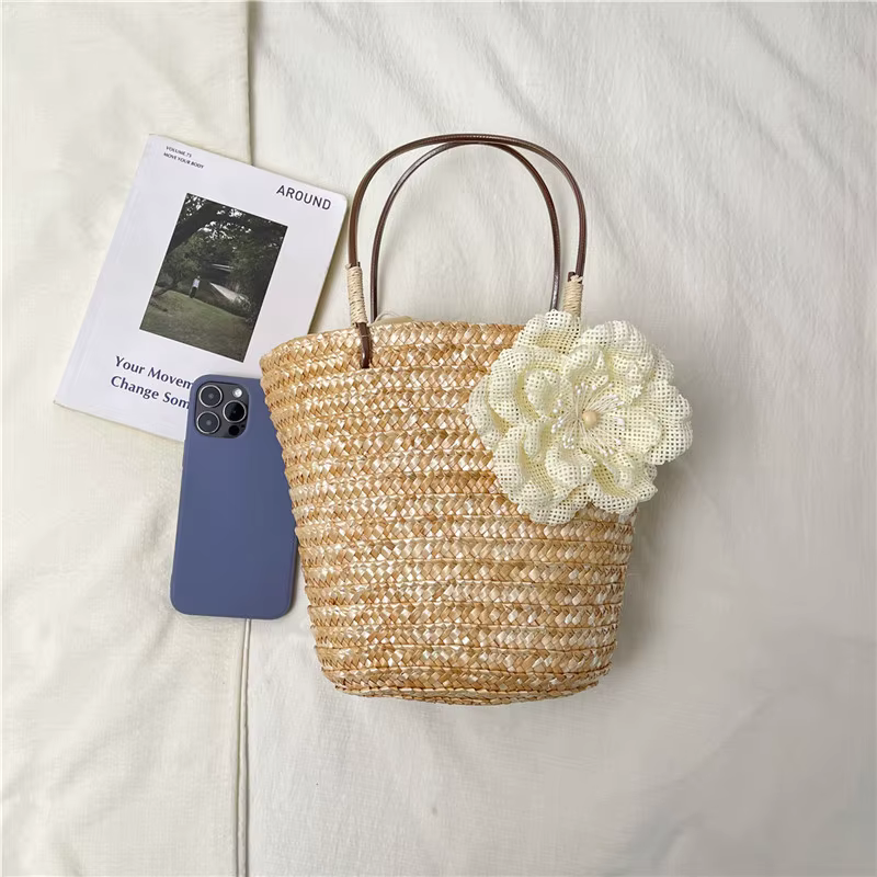 Sacs à main en paille au design simple pour femmes