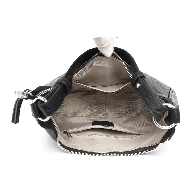 Sac à bandoulière Hobo en cuir véritable de luxe
