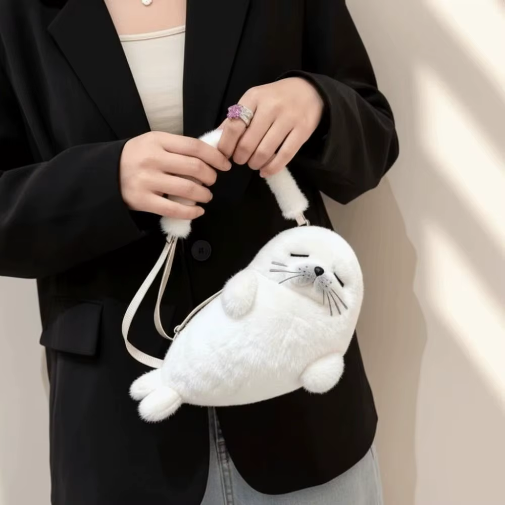 Sac à bandoulière créatif et mignon en forme de phoque