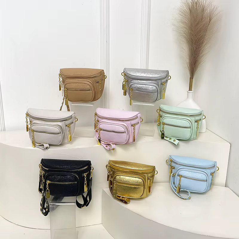 Sac bandoulière multi-couches zippé tendance