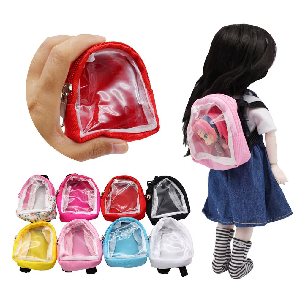 Mini sac en PVC 1/6, costume de poupée 15-20cm