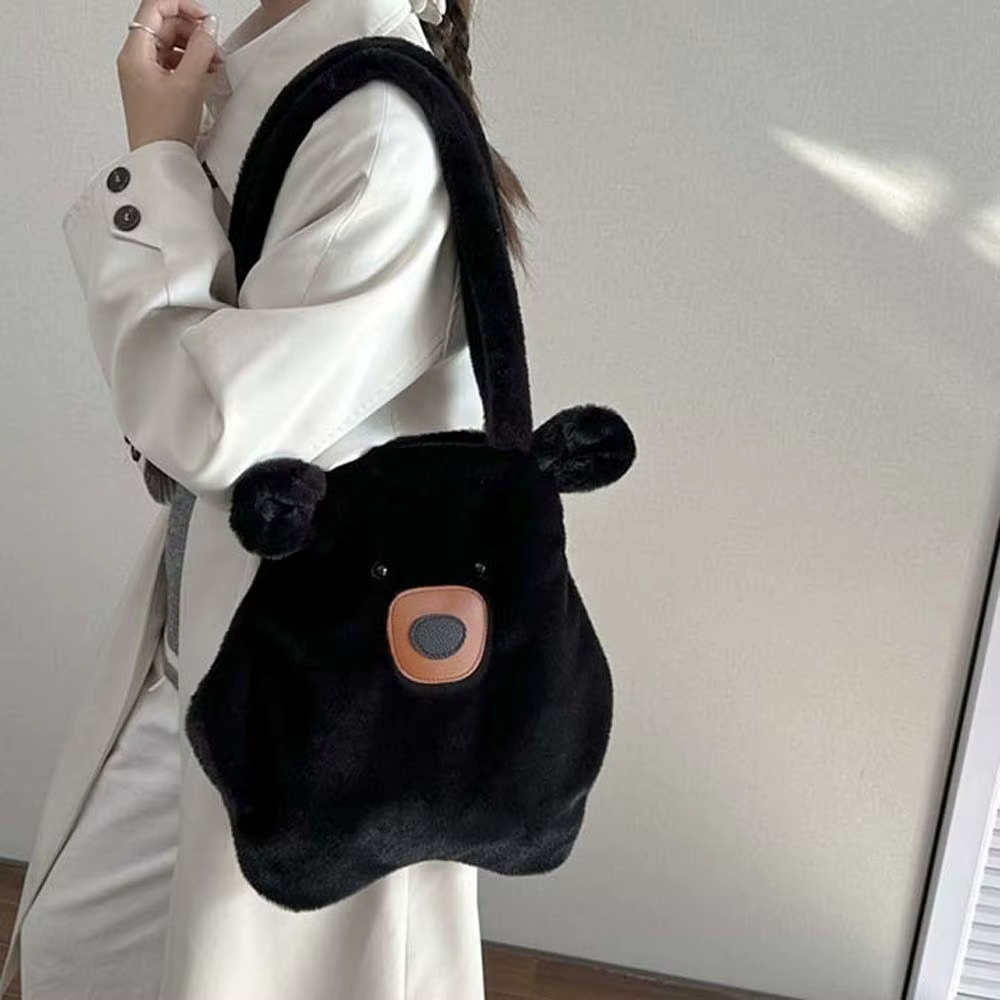 Sac à main Capybara doux et mignon en polyester couleur unie