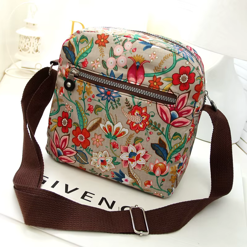 Petit sac à main carré alertes onal en toile pour femme