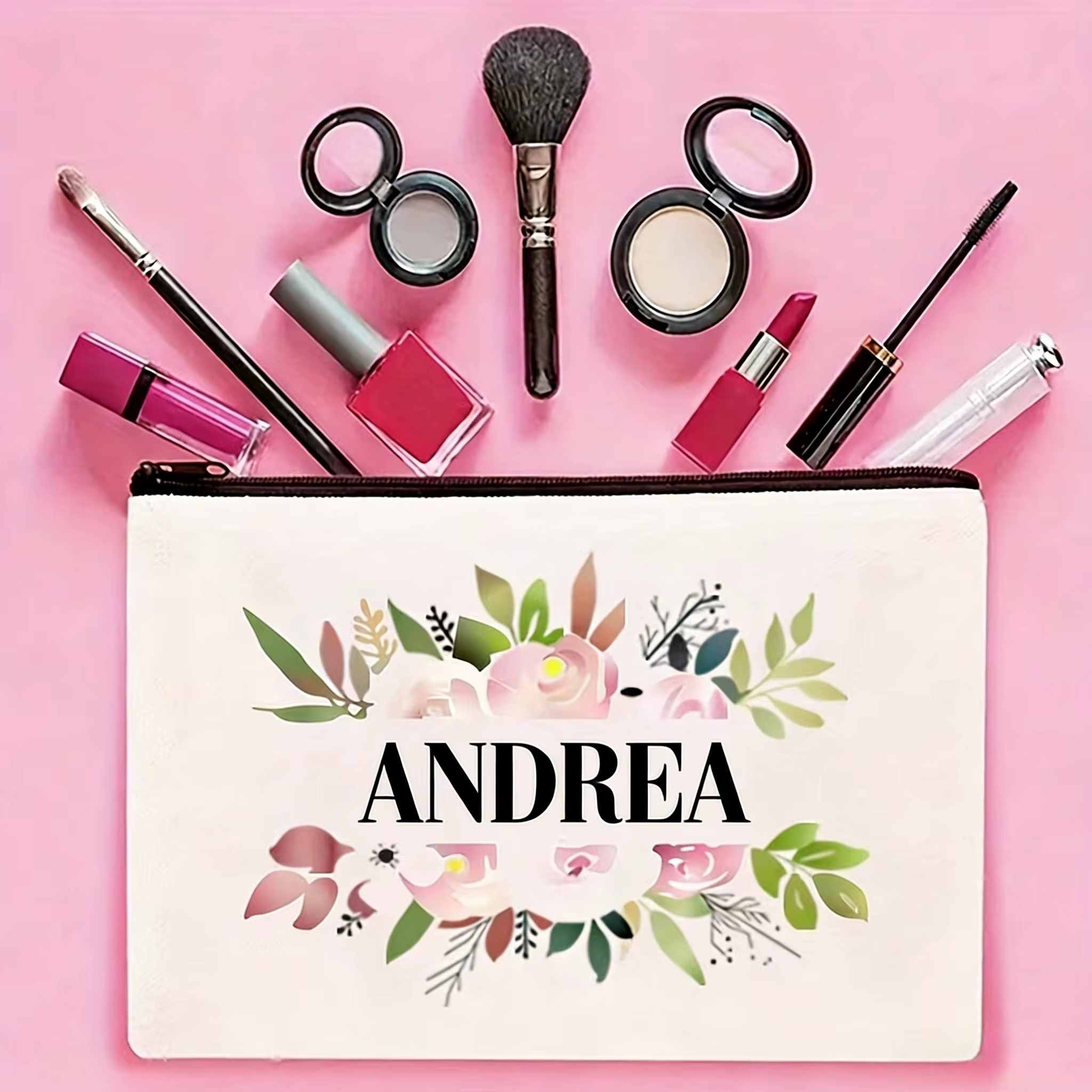 Trousse de maquillage personnalisée avec nom