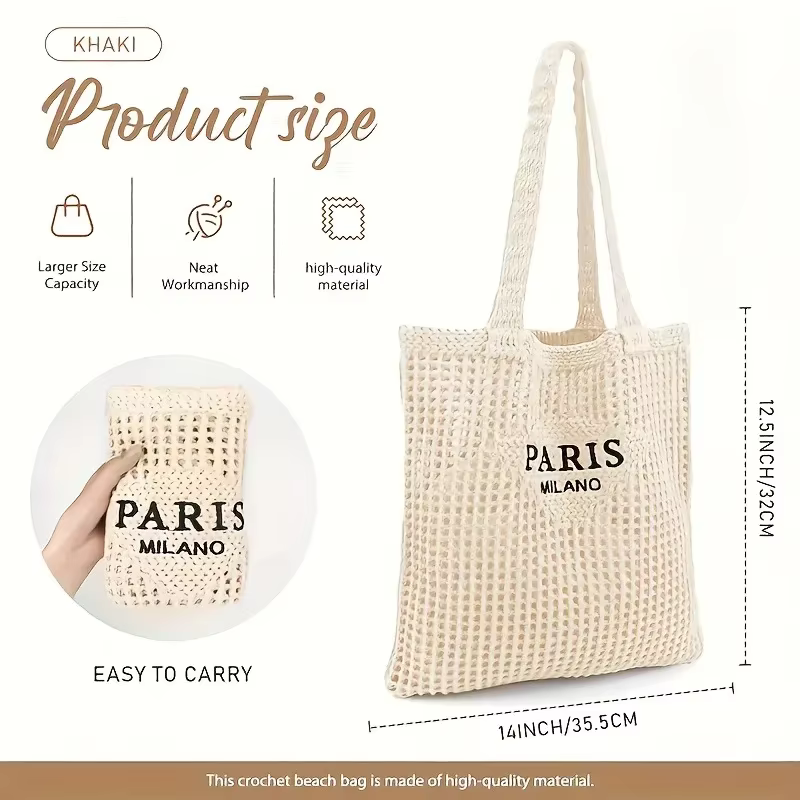 Sac de plage artisanal à bandoulière