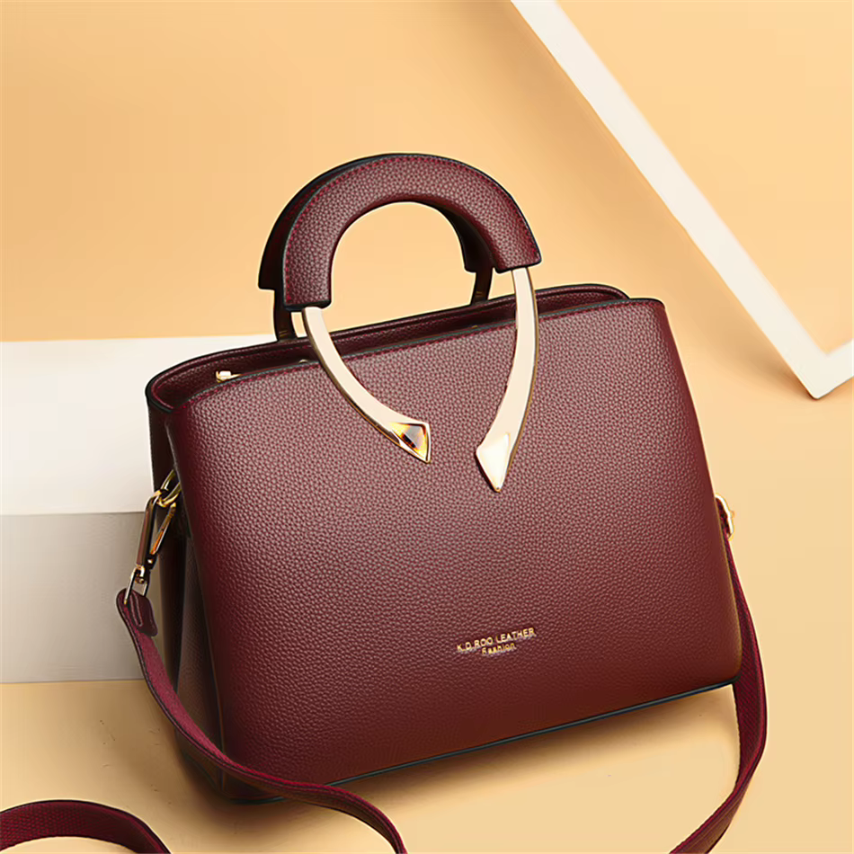 VANDERWAH véritable haute qualité en cuir fourre-tout décontracté sacs à main de luxe femmes