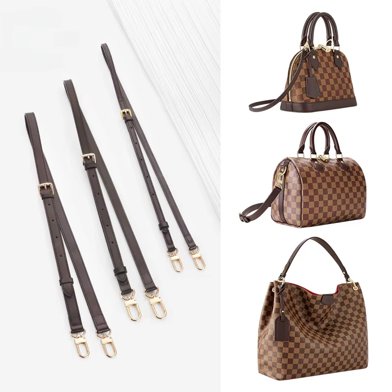 Sangles de sac en cuir de remplacement marron foncé pour LV Speedy 20 25 30 bretelles réglables sacs longs accessoires de ceinture