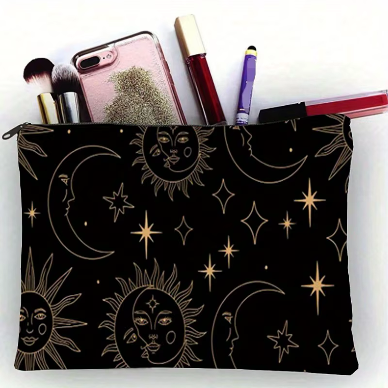 Trousse de maquillage soleil et lune pour voyage