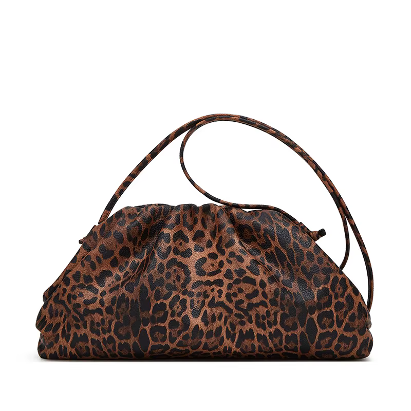 Sac nuage léopard plissé