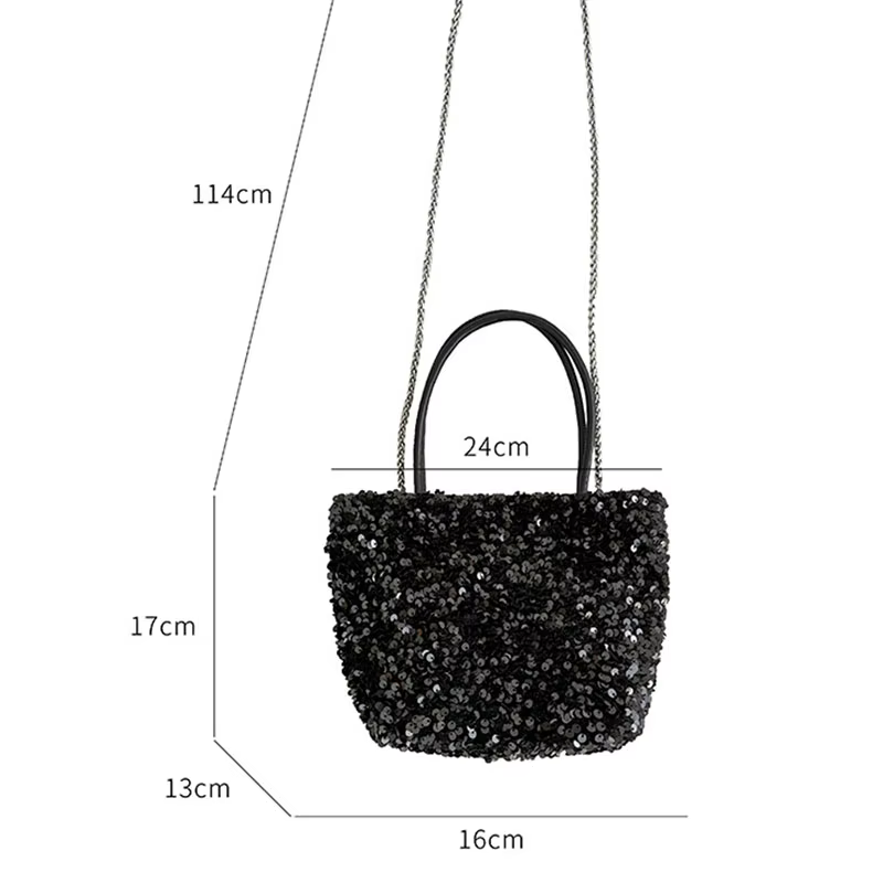 XMESSUN Nouveau sac seau à paillettes pour femmes
