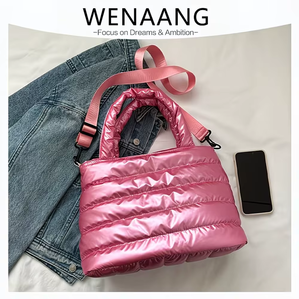 Sac à bandoulière pour femme, tendance et décontracté, sac à bandoulière matelassé minimaliste de couleur unie, sac à main multi-poches en PU avec fermeture éclair, sac à bandoulière pour femme automn