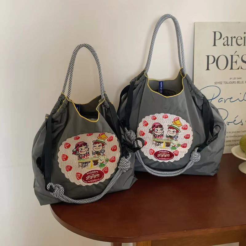Sac de shopping brodé de style japonais