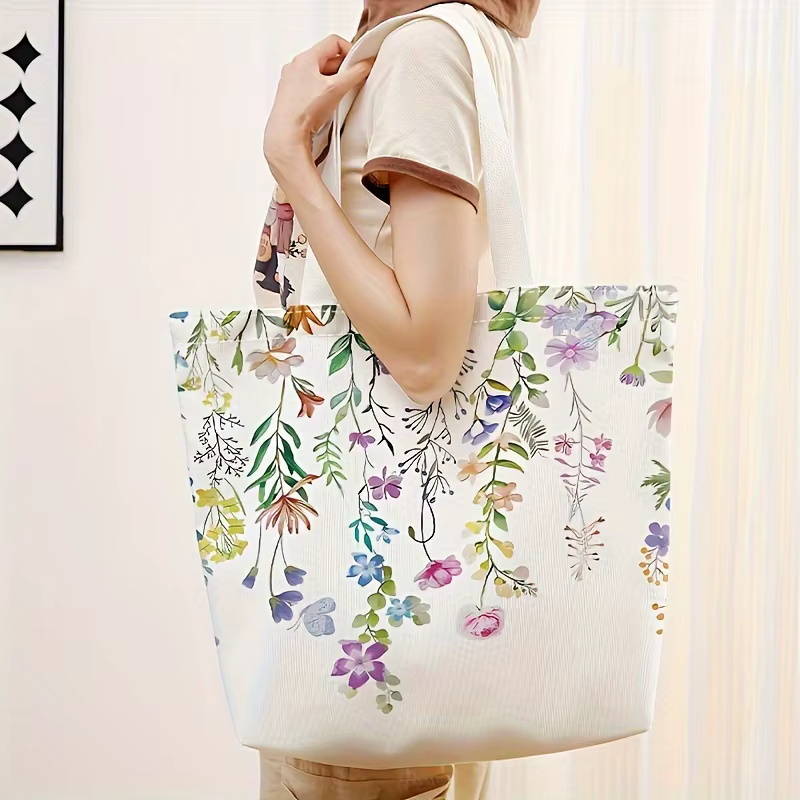 Sac fourre-tout imprimé fleur