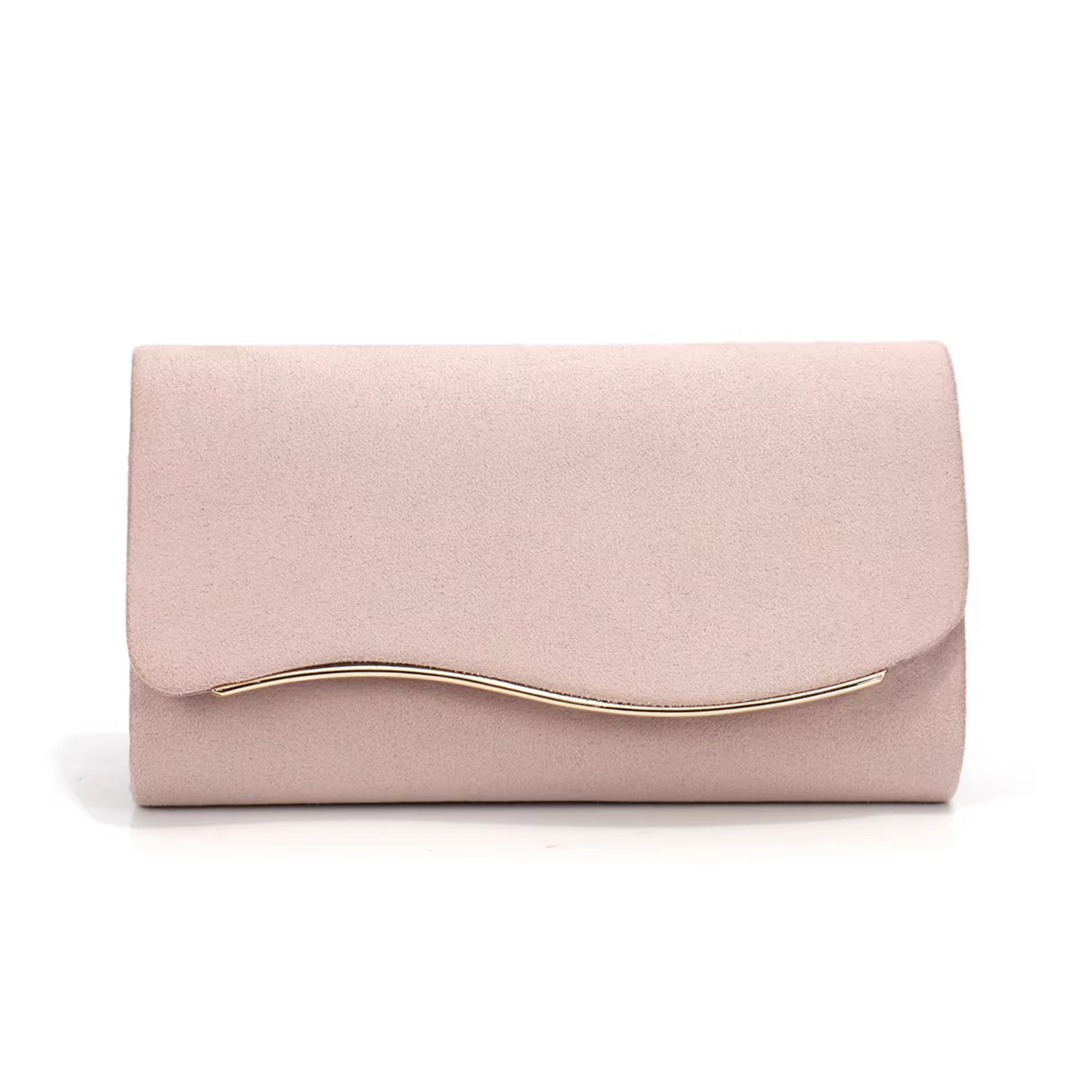 Nouvelle pochette de soirée en velours imitation daim avec chaîne décorative en métal