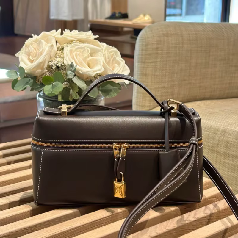 Sac à cosmétiques en cuir style vintage