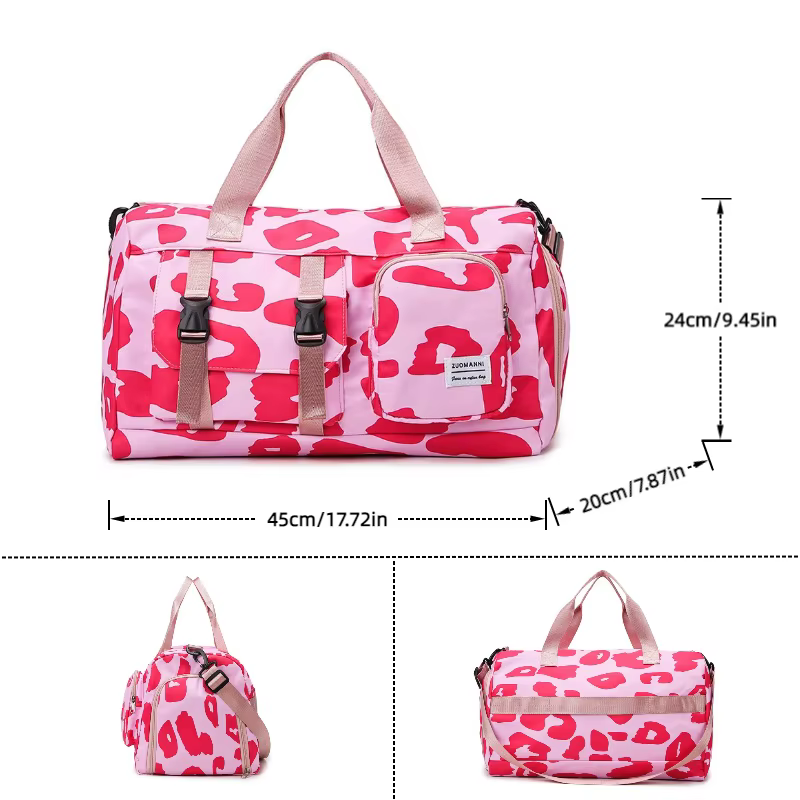 Sac de sport tendance à imprimé léopard