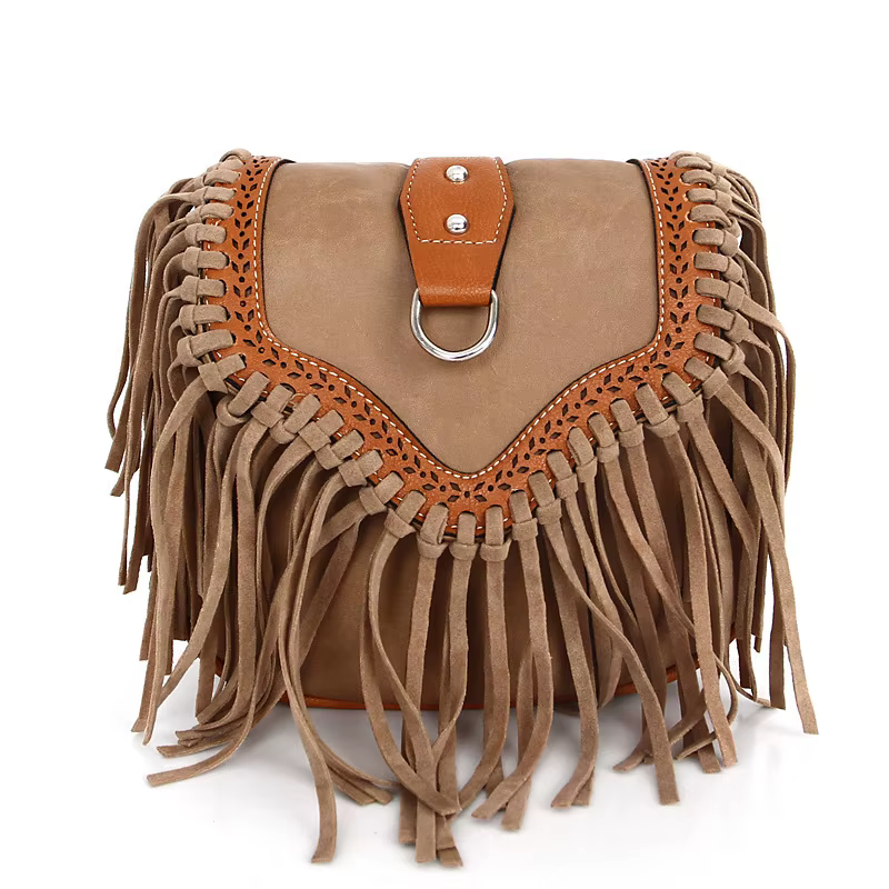 Sac à bandoulière à pompon pour femme