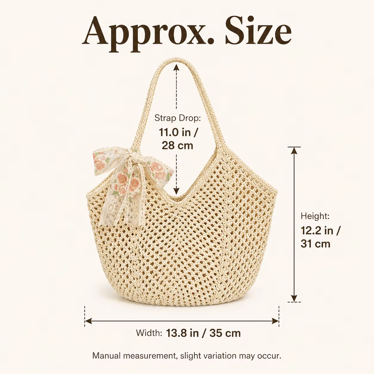 Sac fourre-tout d'été en raphia pour femme