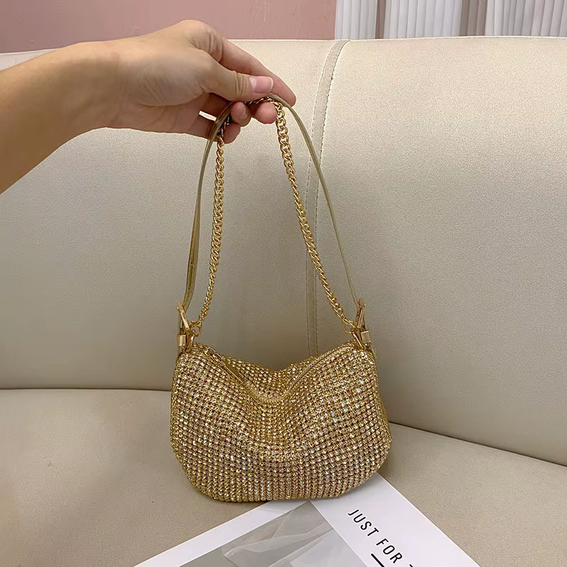 Sac à aisselles en strass