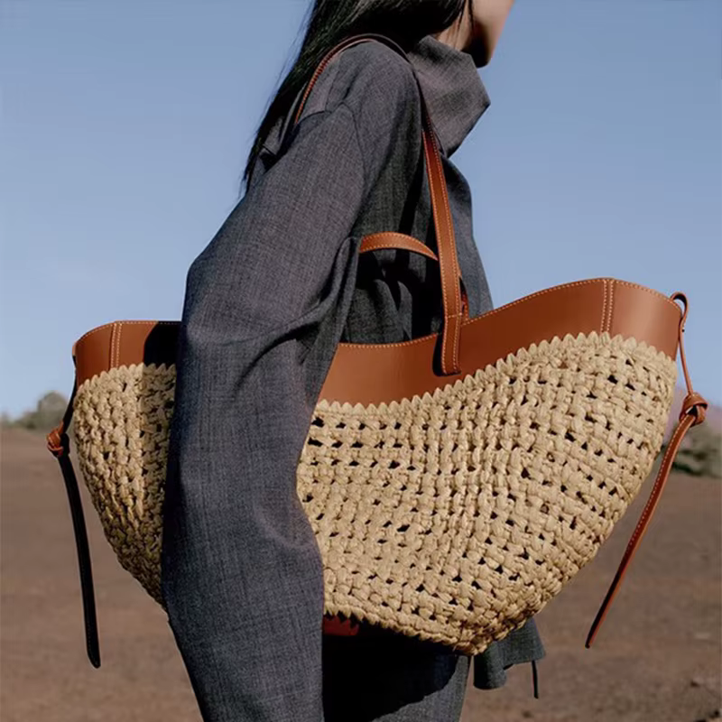 Sac fourre-tout pour femme tissé à la main en France