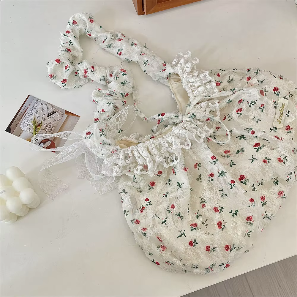 Sac à main élégant en dentelle fraîche