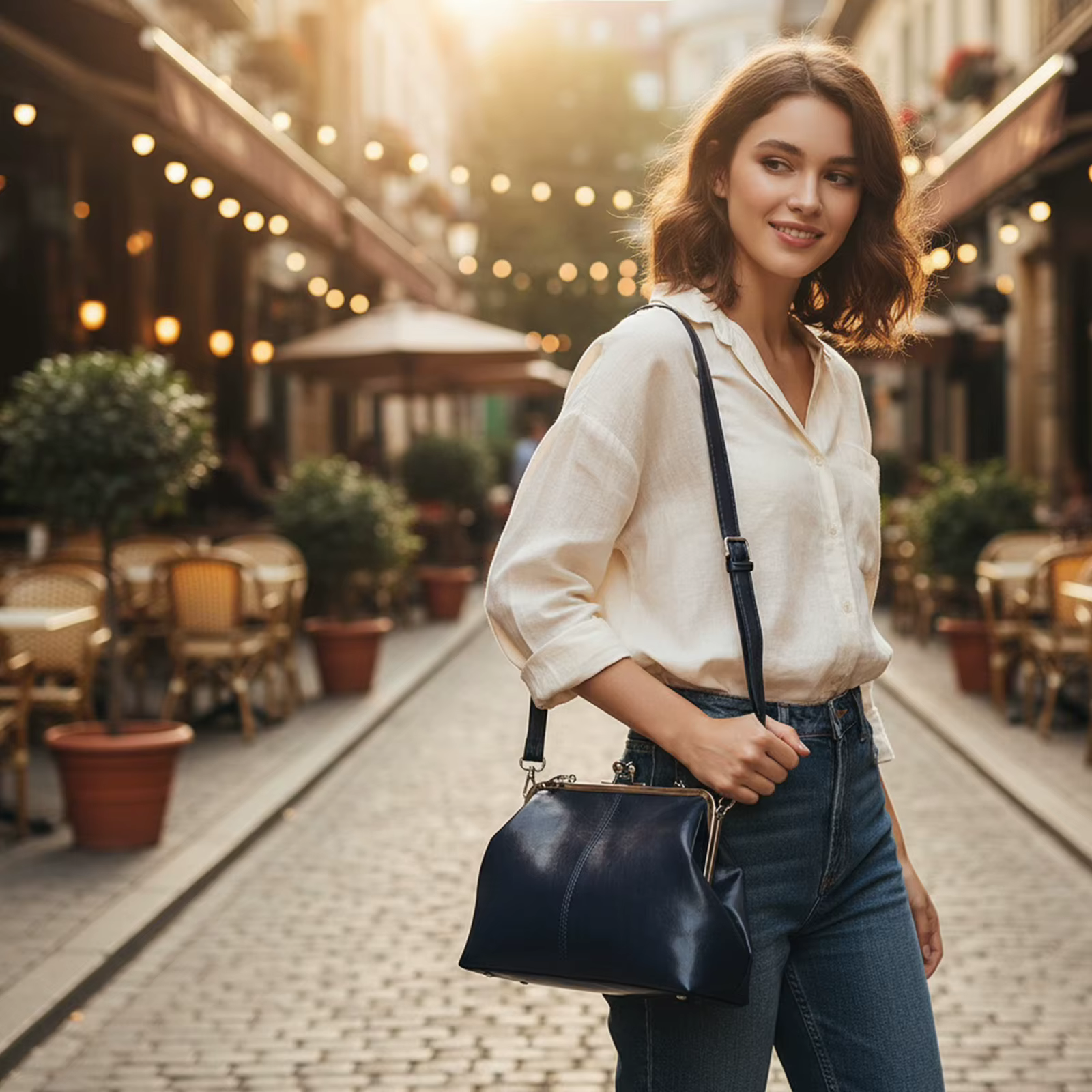 Sac à bandoulière en cuir PU pour femmes et filles