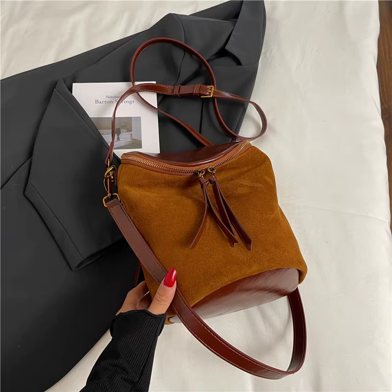 Sac à bandoulière seau Vintage pour femmes