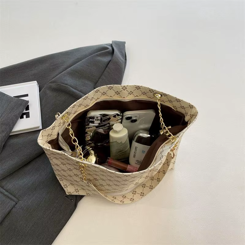 Sac fourre-tout rétro à monogramme