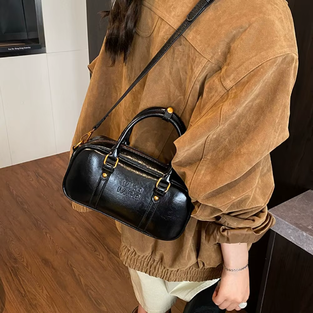 Sac bowling élégant en cuir PU