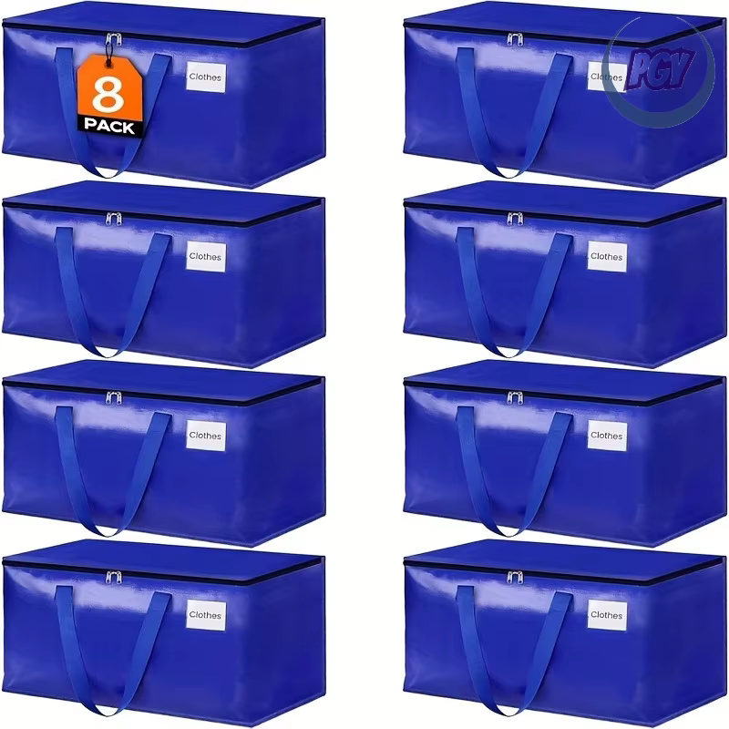 PGY 4/8 Pack xxl sacs mobiles avec sac de rangement à fermeture éclair et poignée de couvercle pour articles