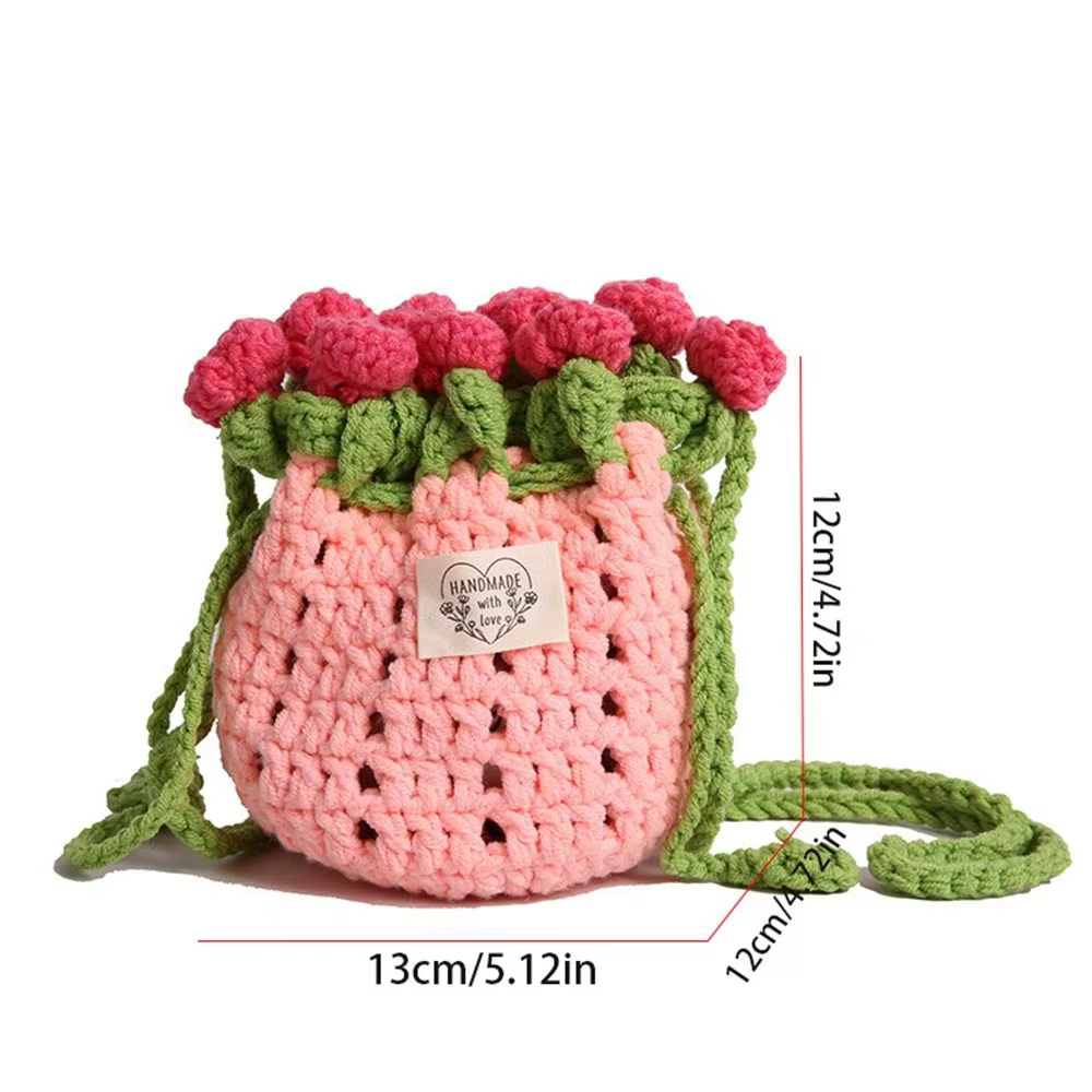 Sac seau de plage en corde de coton tressée