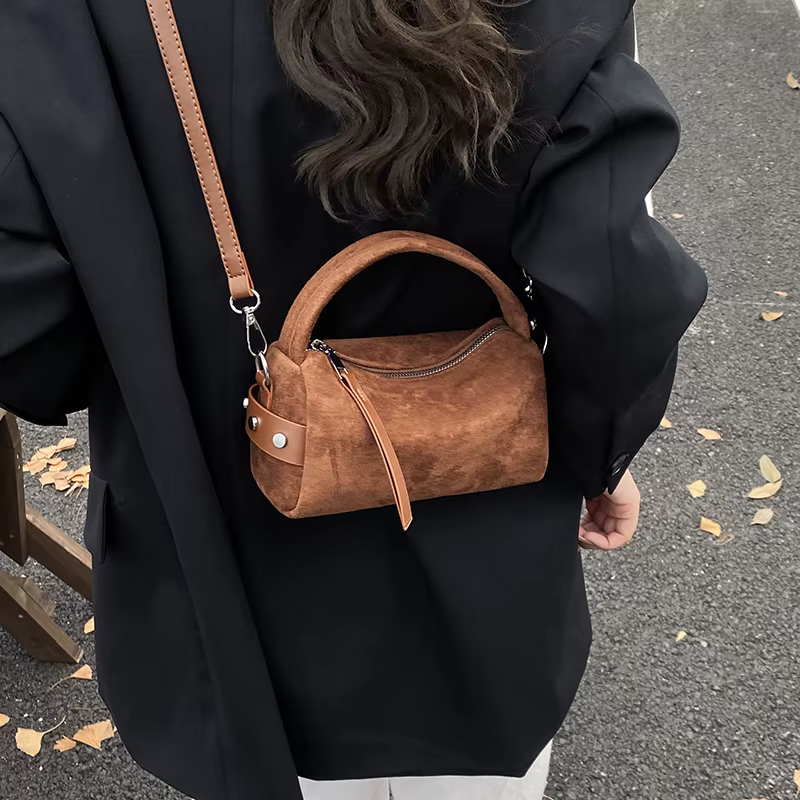Sacs à bandoulière mini rétro en cuir PU tendance pour femmes