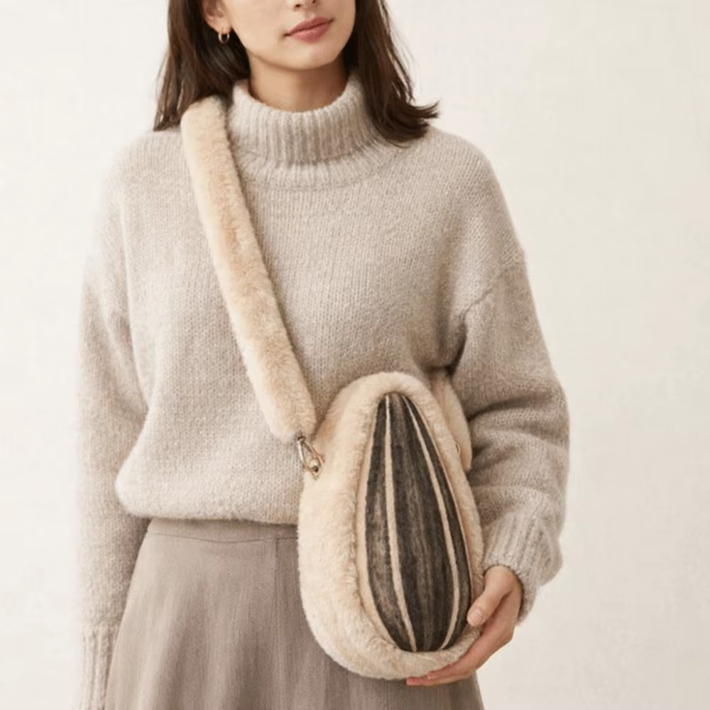 Sac bandoulière géant en forme de nourriture simulée