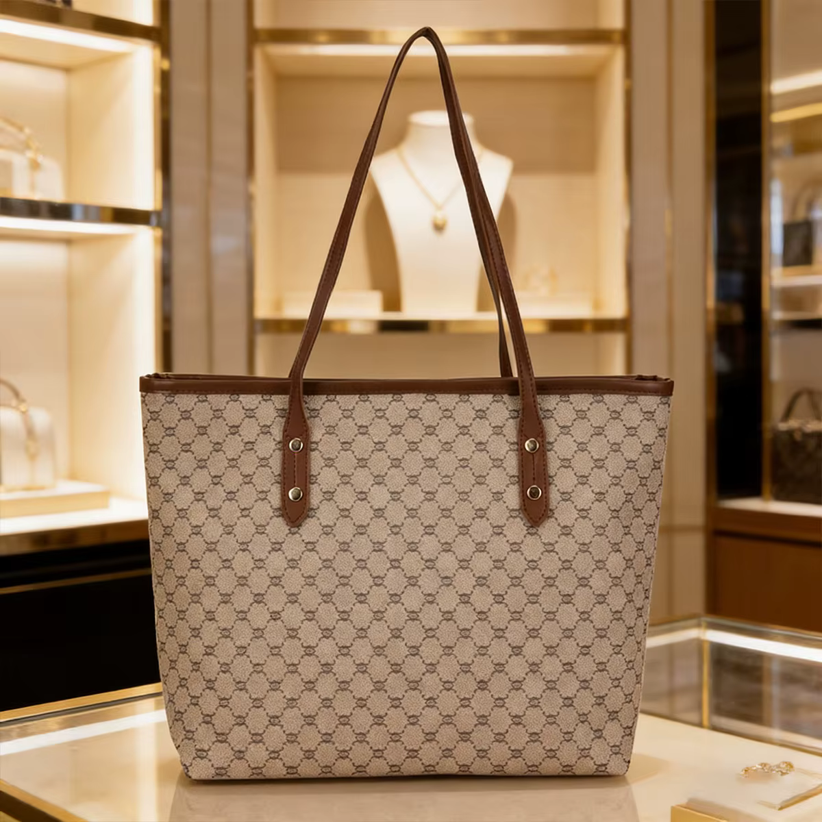 Sac fourre-tout de luxe vintage pour femme