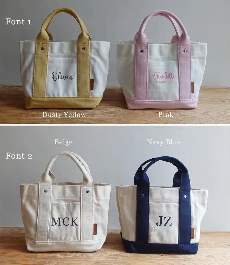Mini sac fourre-tout bateau en toile personnalisé