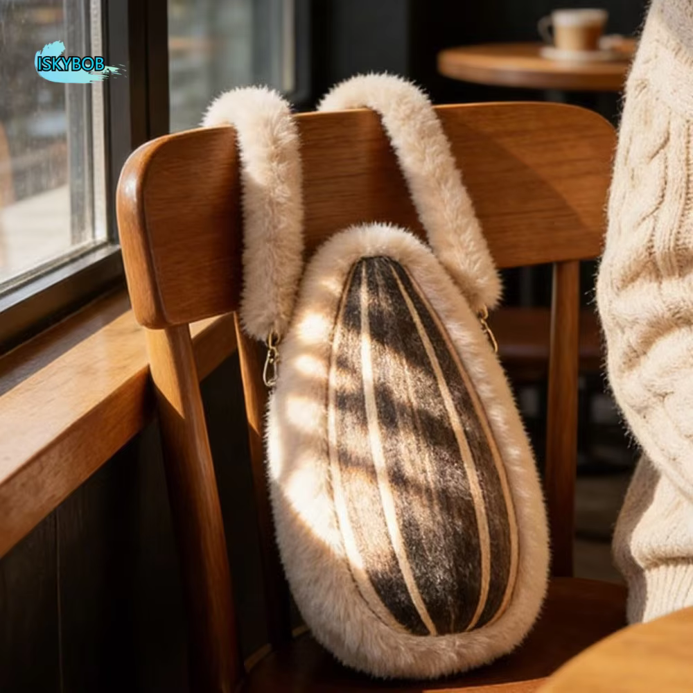 Sac bandoulière géant en forme de nourriture simulée