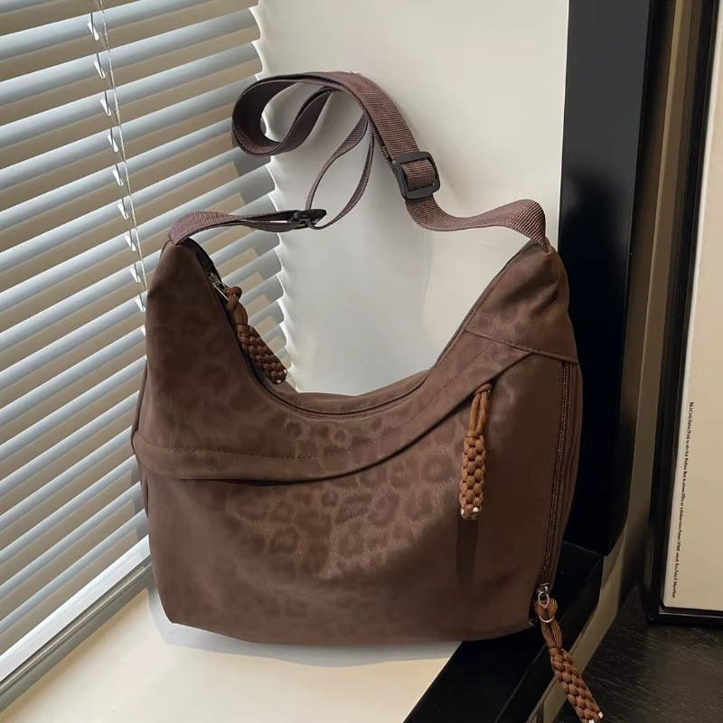 Sac à bandoulière imprimé léopard pour femmes