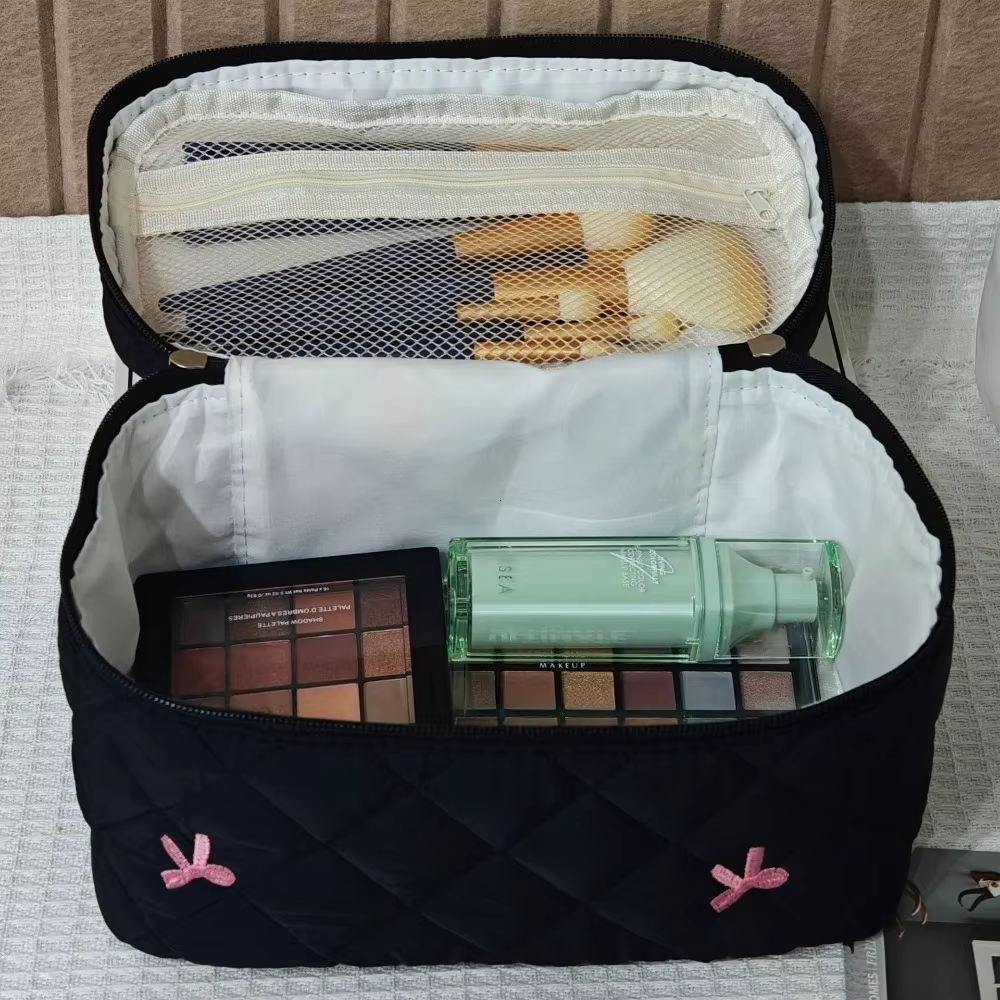 Trousse de maquillage Portable noire