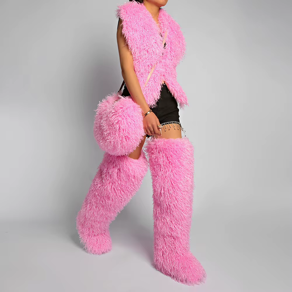 Nouveau sac à main en fourrure pour femme