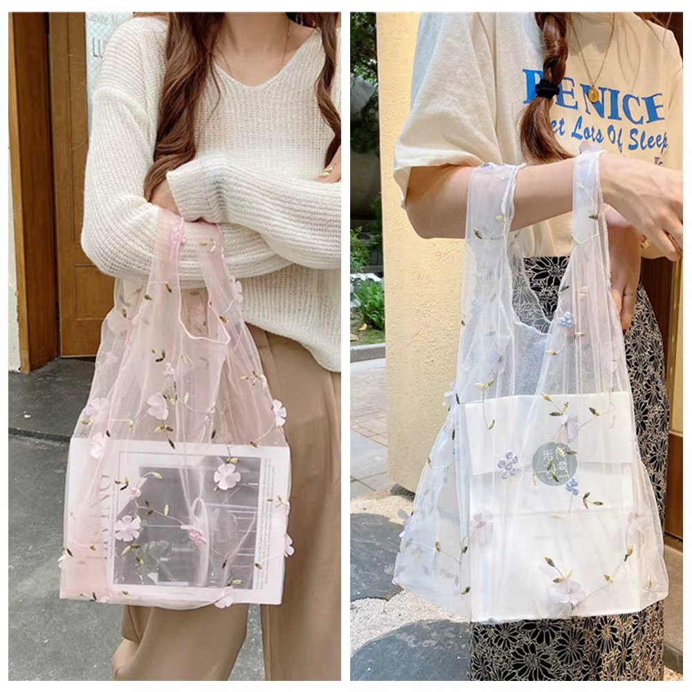 Sacs à main de mode Eco Shopping fourre-tout broderie sac