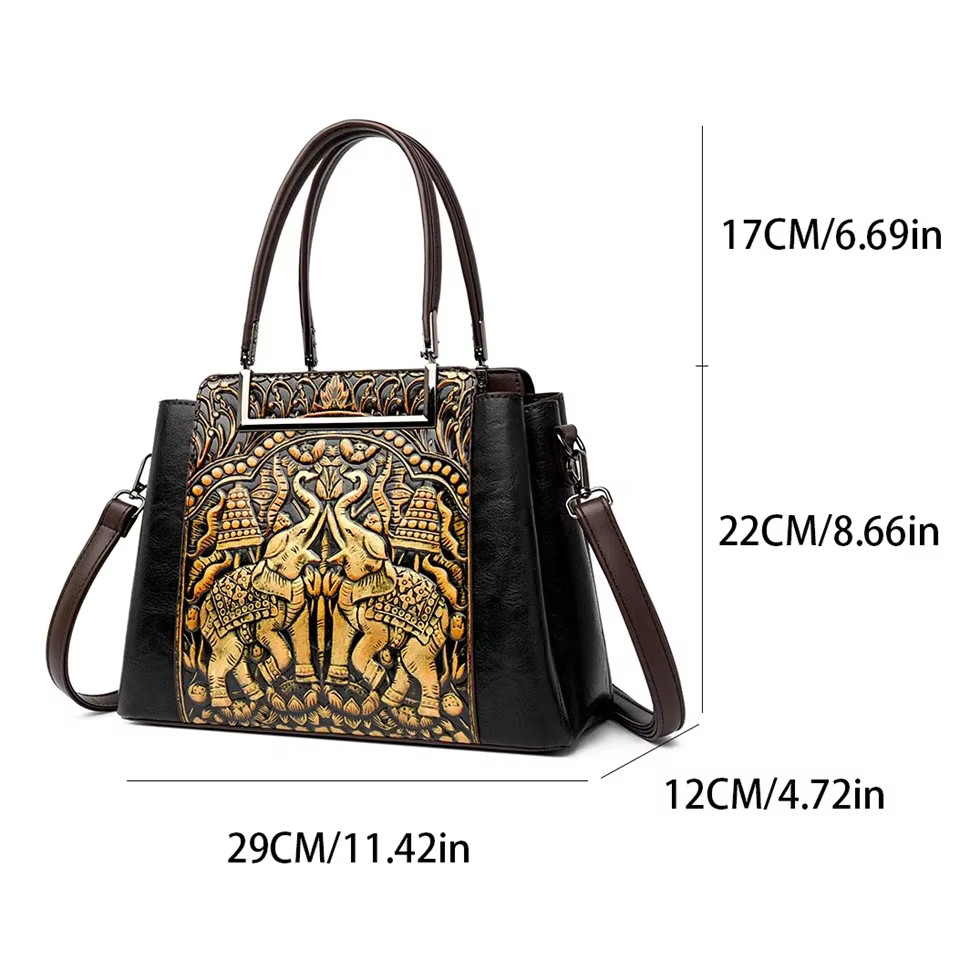 Sac à main en cuir PU fait à la main pour femme