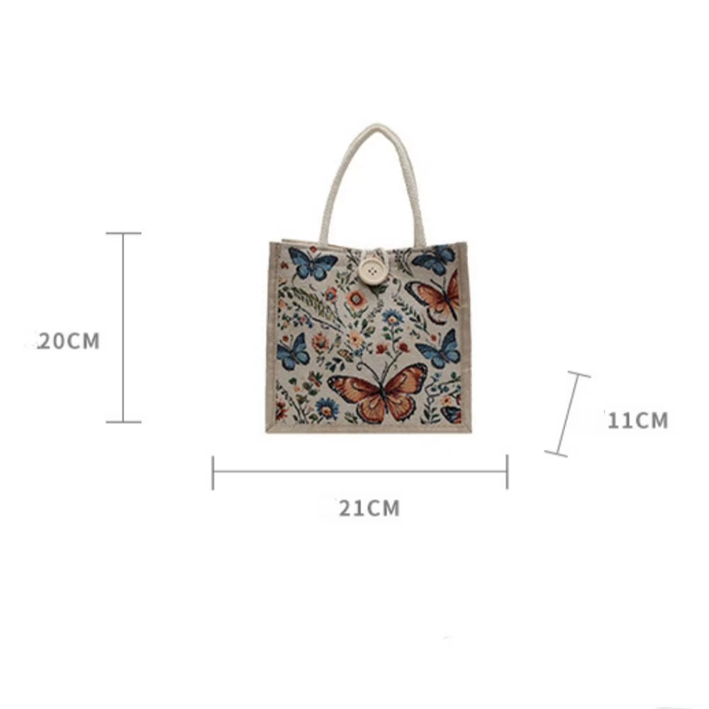 Sac en toile imprimé papillon
