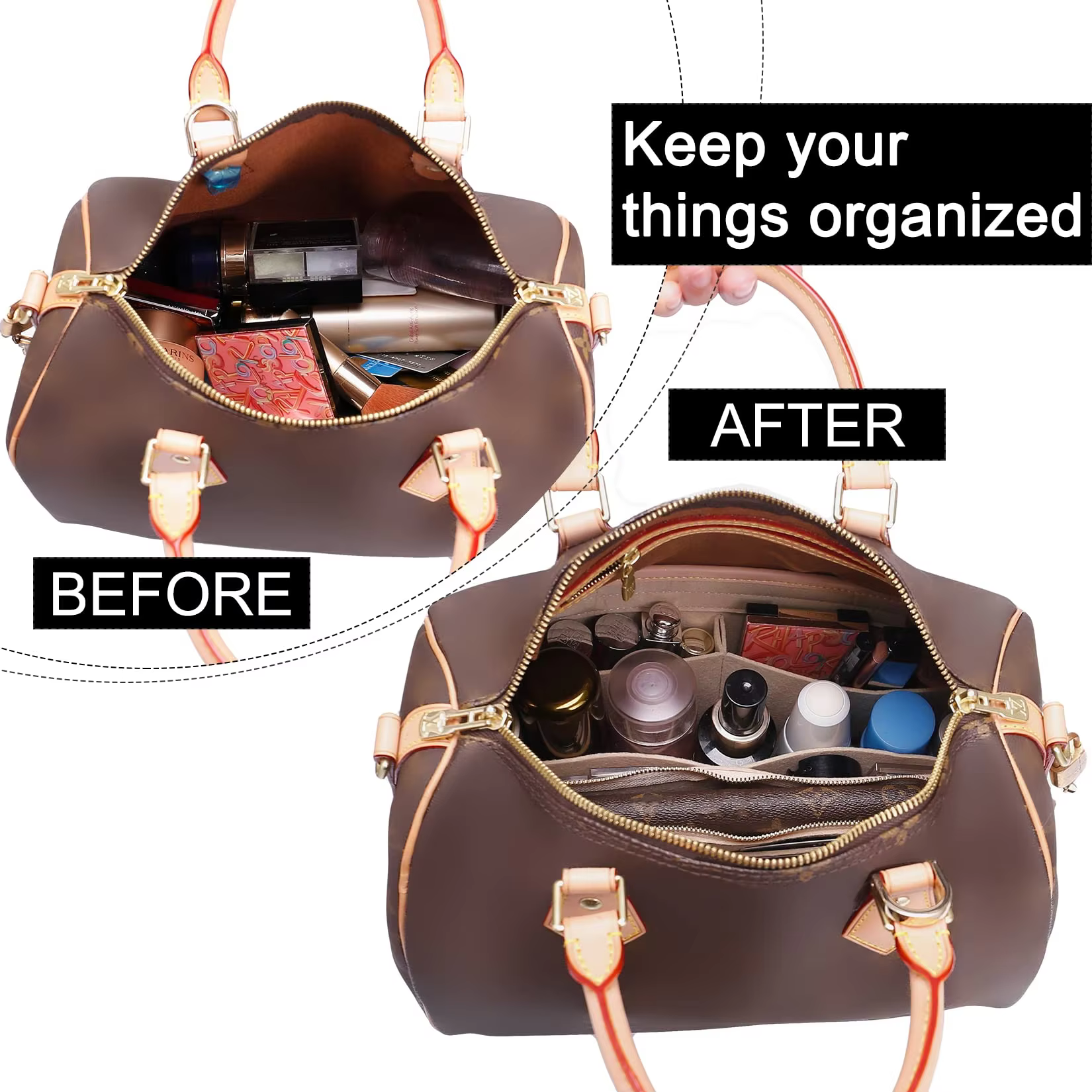 Insert organisateur de sac à main pour LV speedy25 30 35