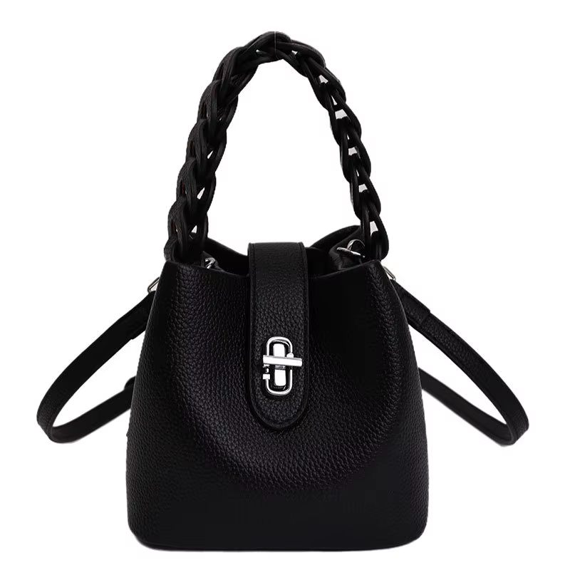 Sac Seau Urbain Minimaliste Motif Litchi Tendance Polyvalent Sac à Bandoulière Simple pour Trajet Quotidien Sac Croisé Personnalisé