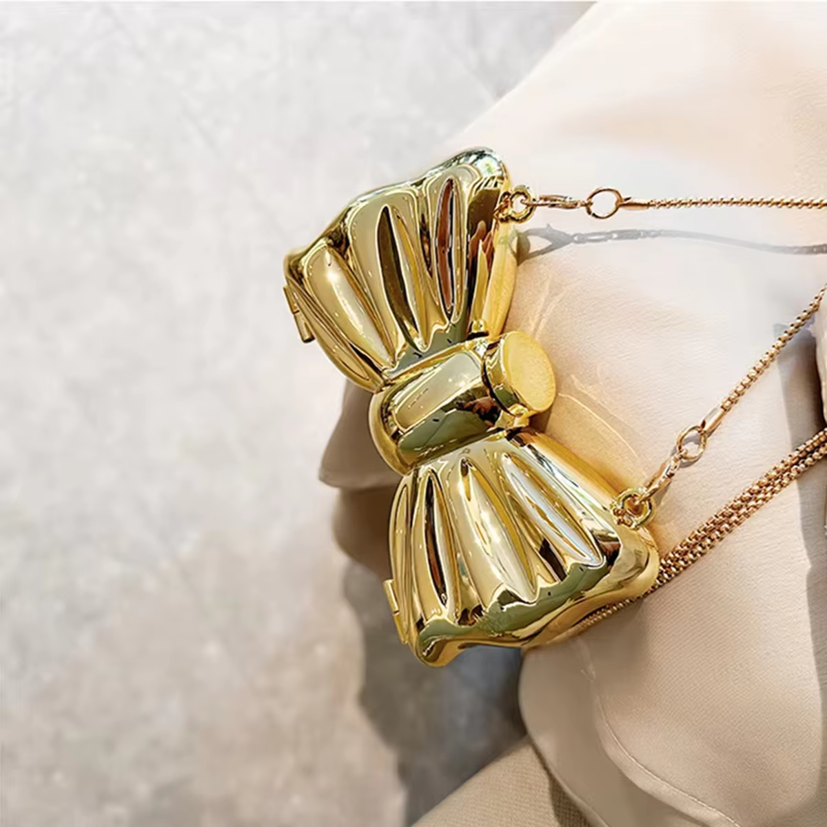 Mini sac de soirée à nœud papillon de luxe pour femmes et filles