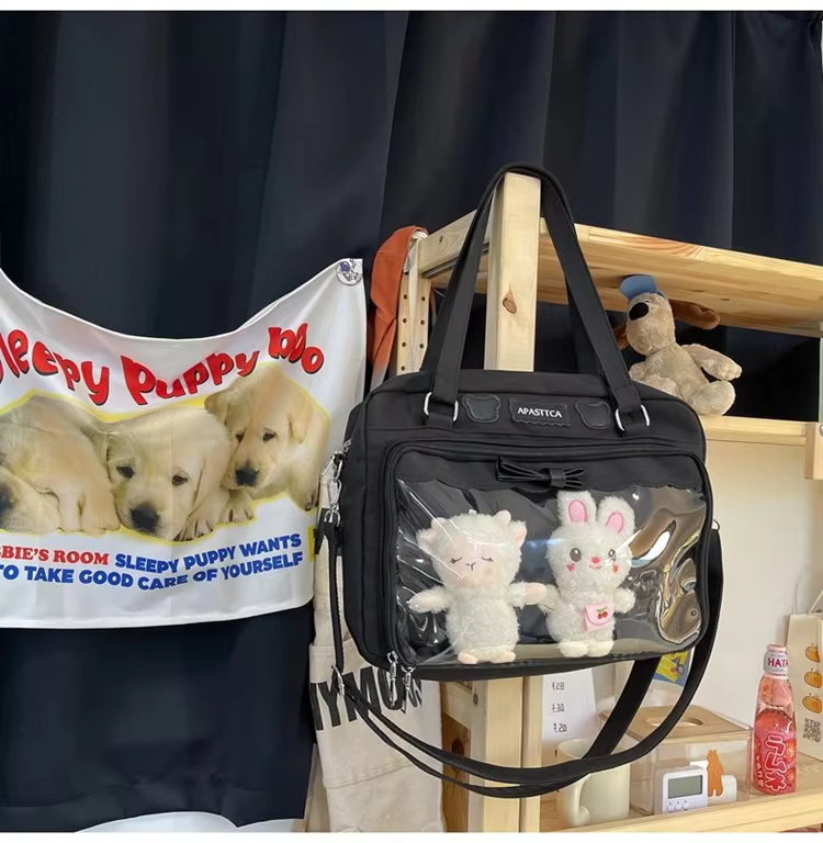 Itabag-Sac à Bandoulière en Toile Transparente pour Fille